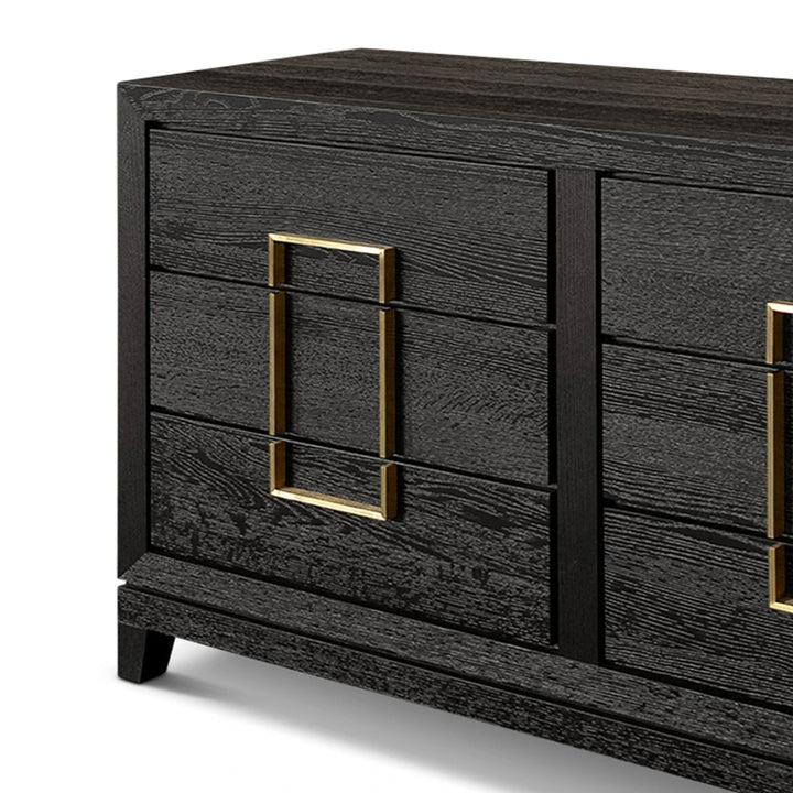 Lucca 6 Drawer Chest of Drawers - Dark Brown