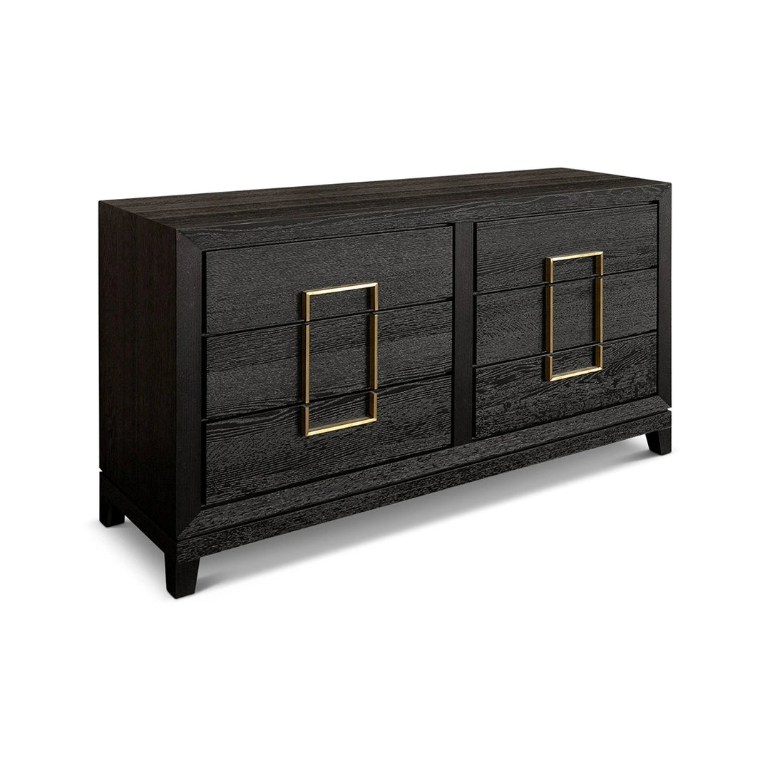 Lucca 6 Drawer Chest of Drawers - Dark Brown