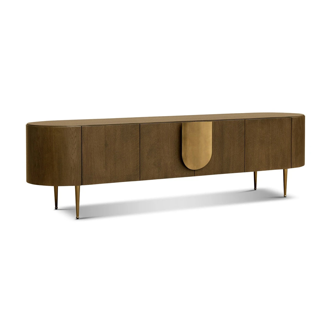 Napa Media Unit - Caramel Oak & Bronze