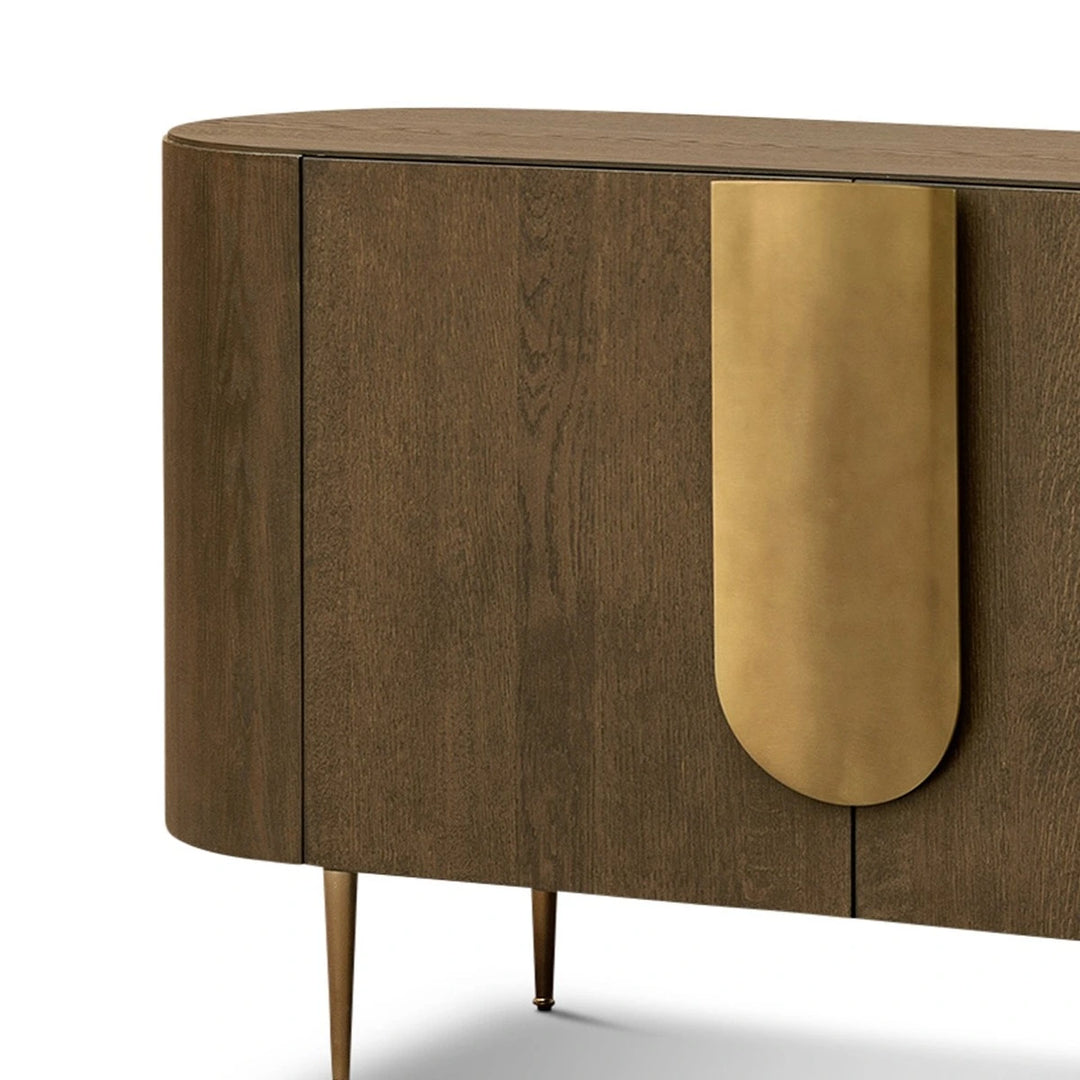 Napa 2 Door Sideboard - Caramel Oak & Bronze