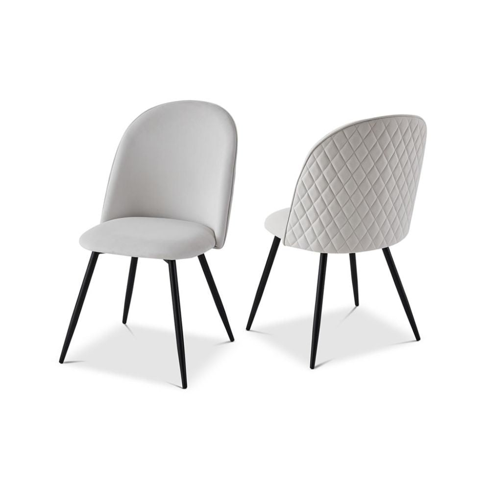 Soho Set of 2 Dining Chairs - Cream BerkeleyDesigns 3