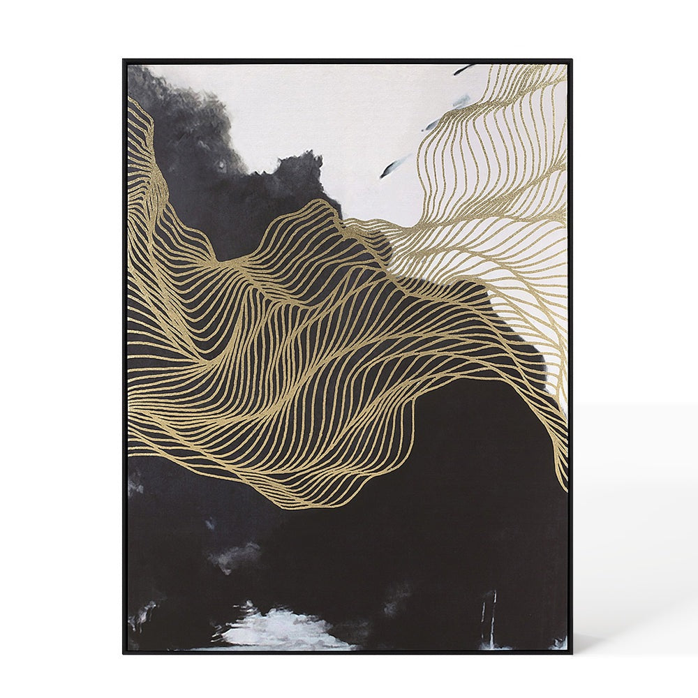 Berkeley Designs Abstract Design 32 Wall Art Black And Gold