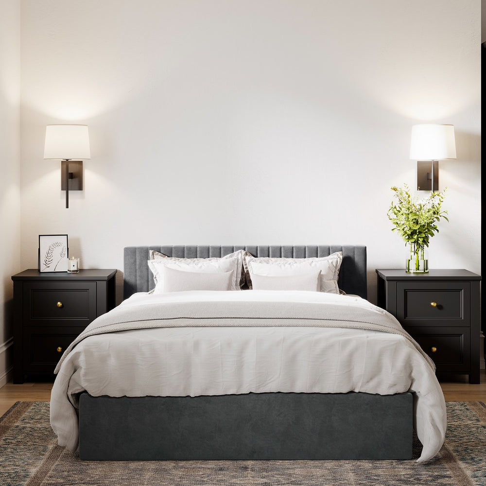 Emden Double Ottoman Bed - Silver LPD Home 2