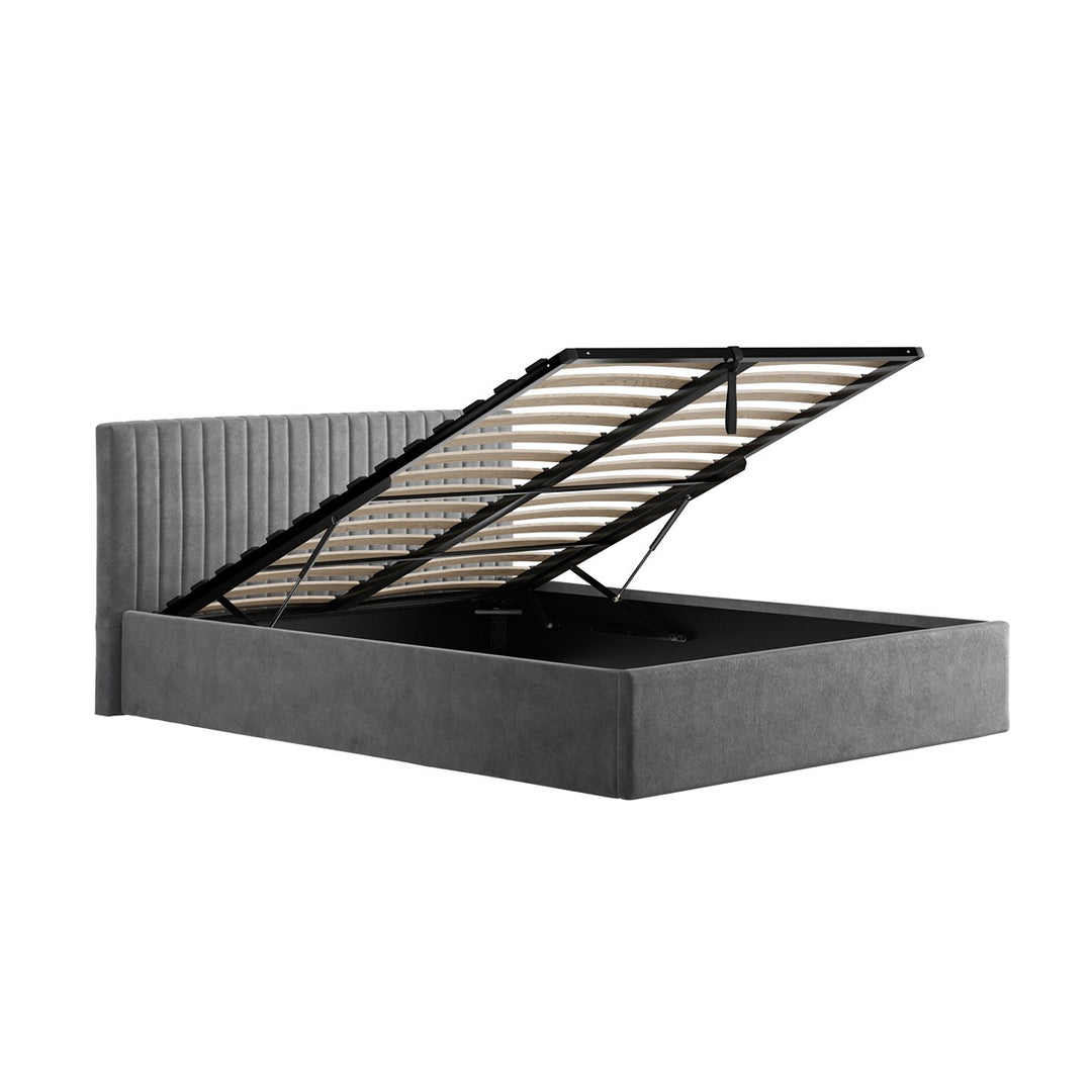Emden Kingsize Ottoman Bed - Silver LPD Home 5