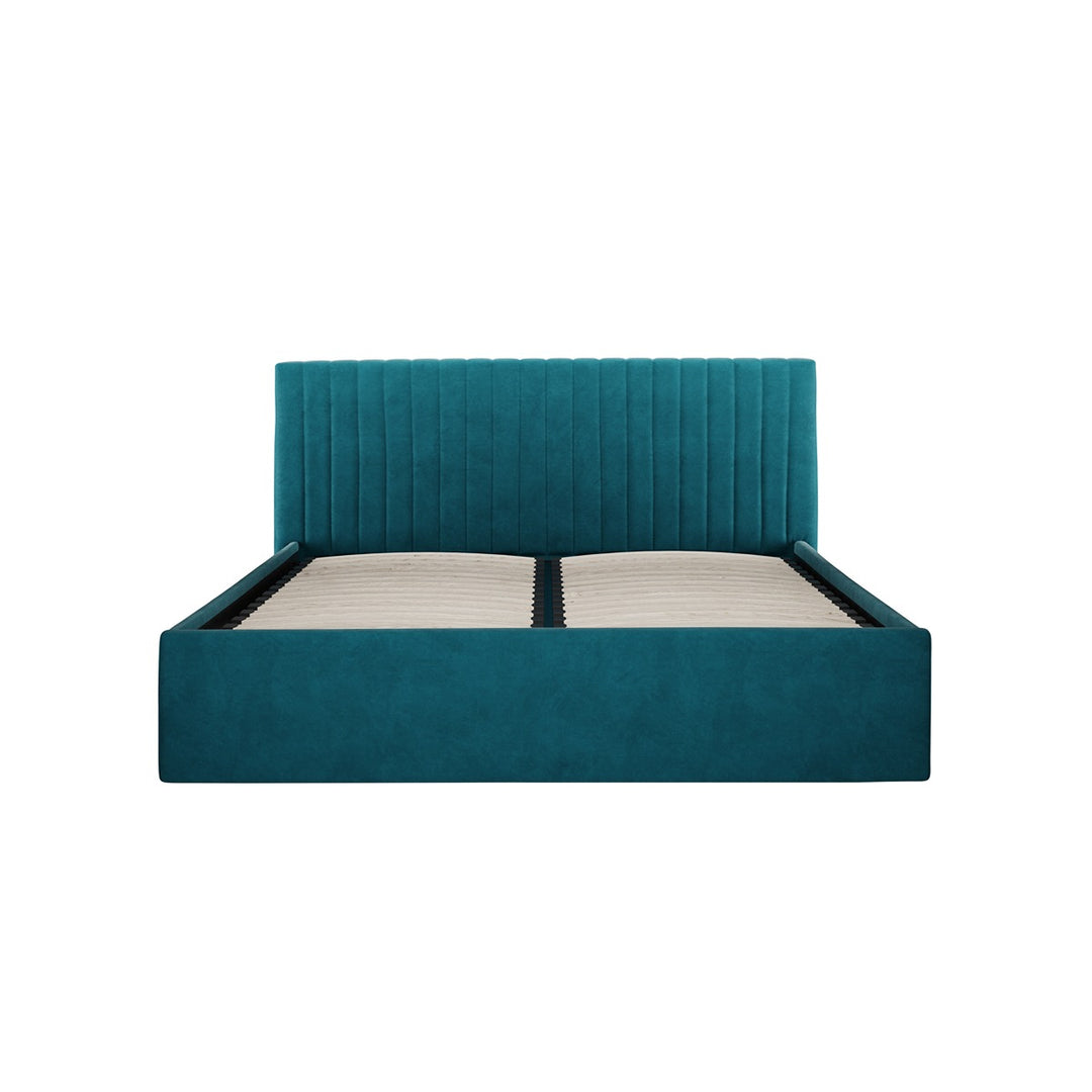Emden Double Ottoman Bed - Teal LPD Home 1