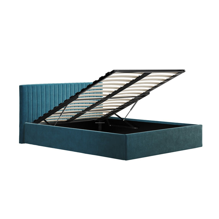 Emden Double Ottoman Bed - Teal LPD Home 4