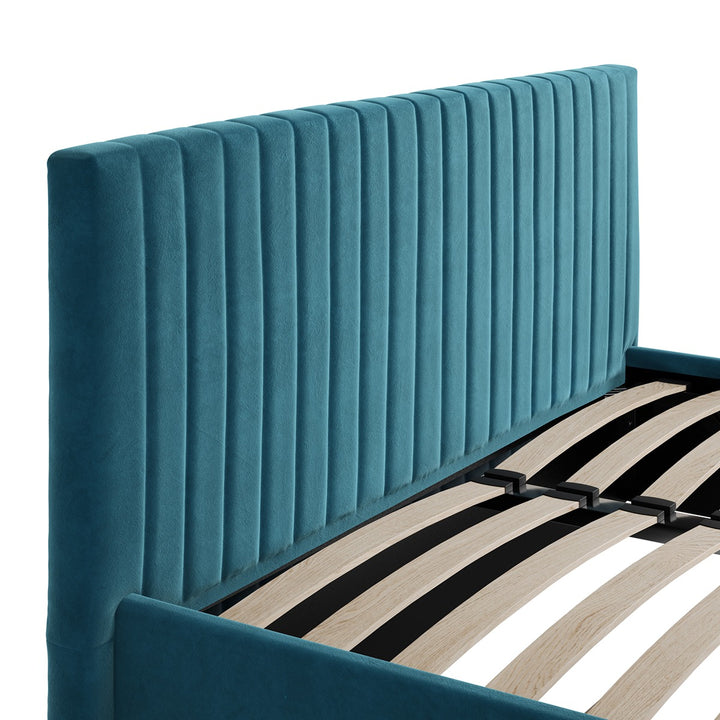 Emden Double Ottoman Bed - Teal LPD Home 5