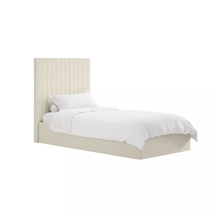 Palma Ottoman Upholstered Bed - Cream