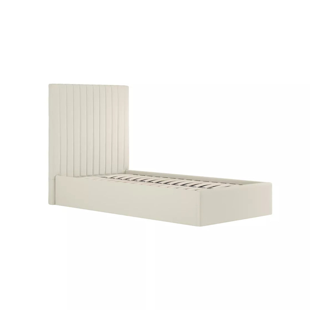 Palma Ottoman Upholstered Bed - Cream