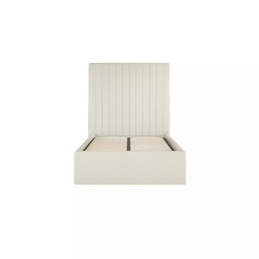 Palma Ottoman Upholstered Bed - Cream