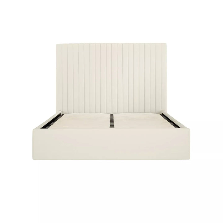 Palma Ottoman Upholstered Bed - Cream
