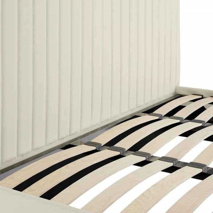 Palma Ottoman Upholstered Bed - Cream