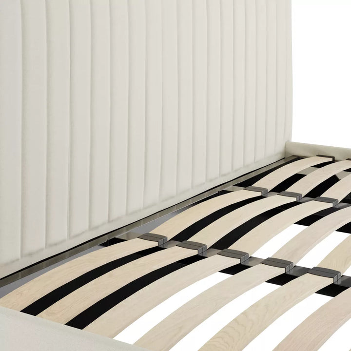 Palma Ottoman Upholstered Bed - Cream