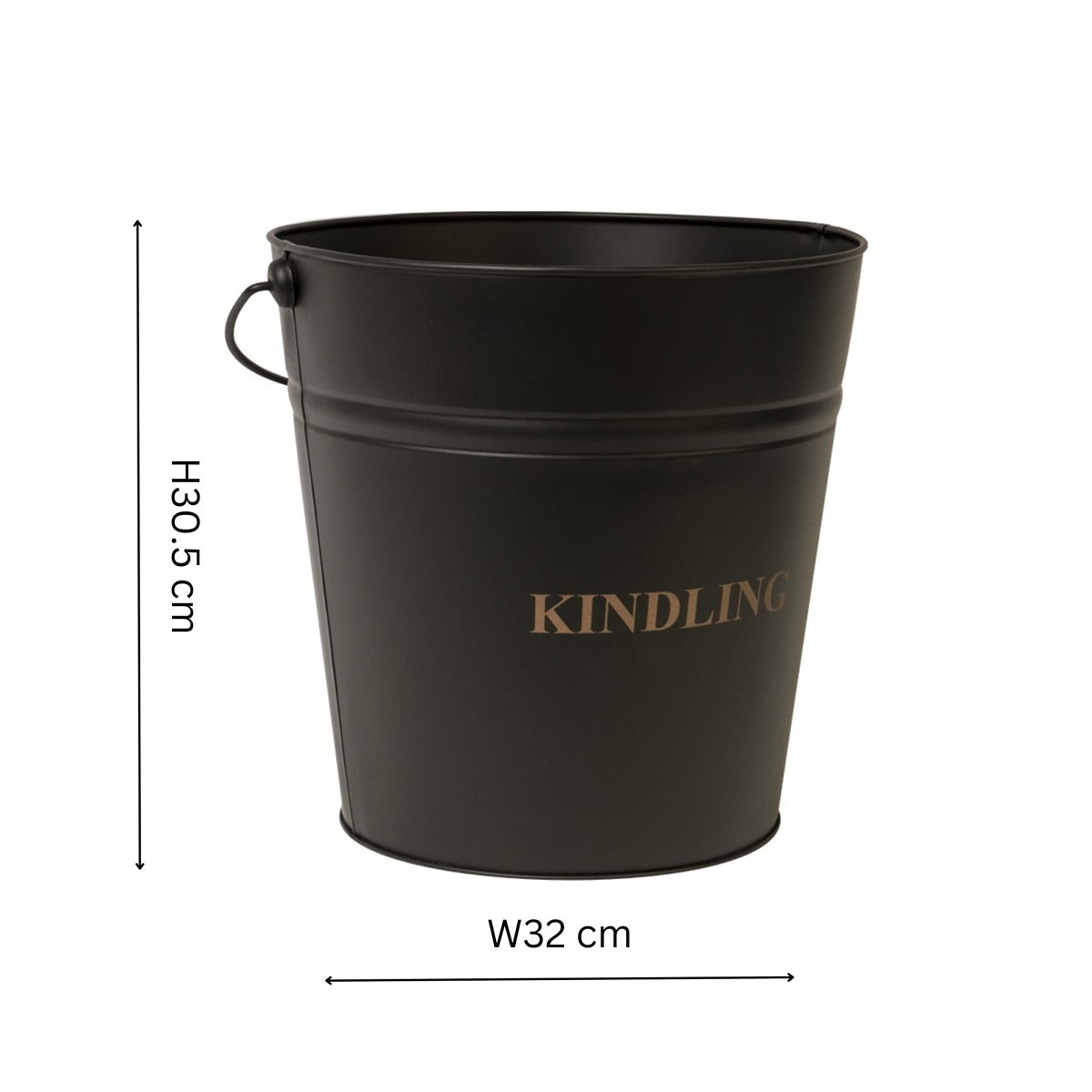 Ivyline Kindling Bucket in Black