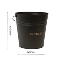 Ivyline Kindling Bucket in Black