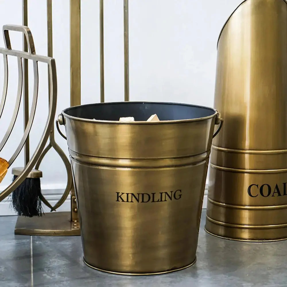 Ivyline Brass Kindling Bucket