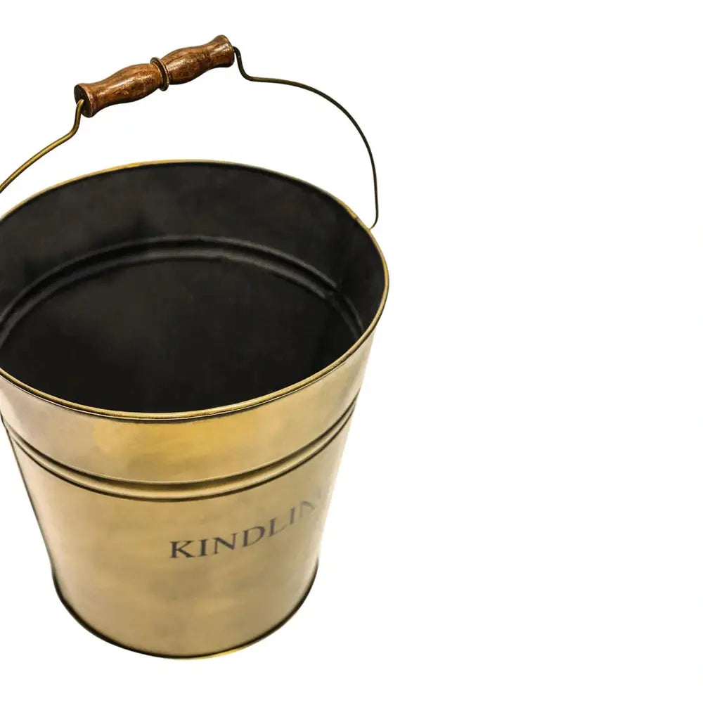 Ivyline Brass Kindling Bucket