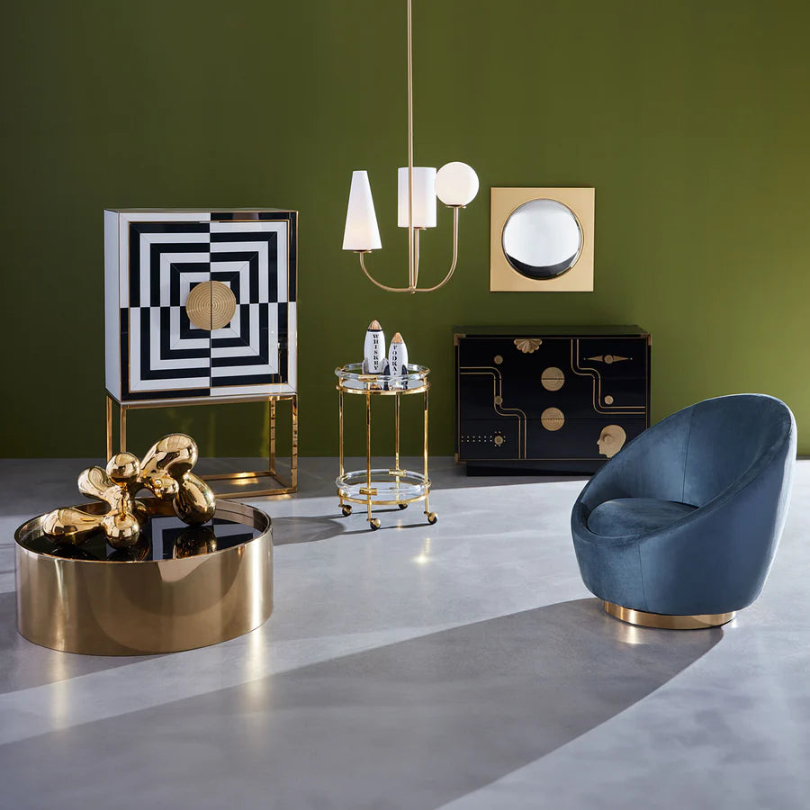 Op Art Bar Cabinet - Black & White Design Maven 5