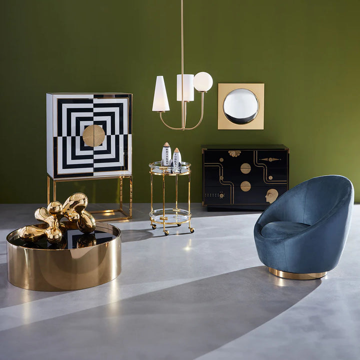 Op Art Bar Cabinet - Black & White Design Maven 5