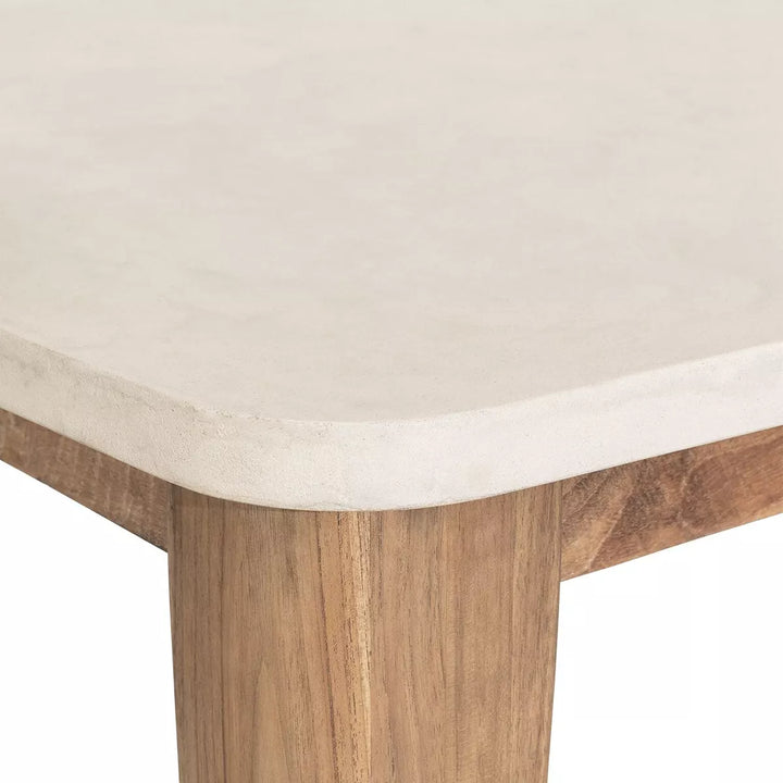 Bliss Mortex Top Rectangular Dining Table - Teakwood