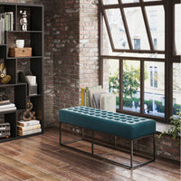 O&Co Richmond Dining Bench in Yale Blue