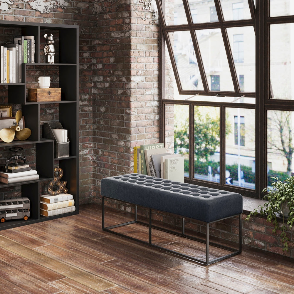 O&Co Richmond Dining Bench in Steel Grey