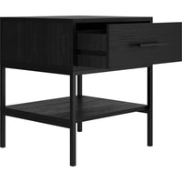 O&Co Borough Bedside Cabinet in Matte Black