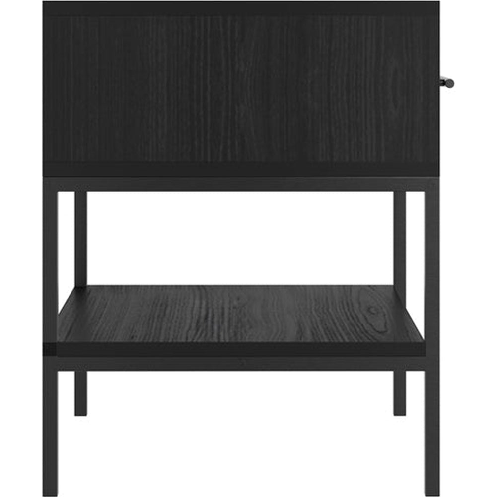 O&Co Borough Bedside Cabinet in Matte Black