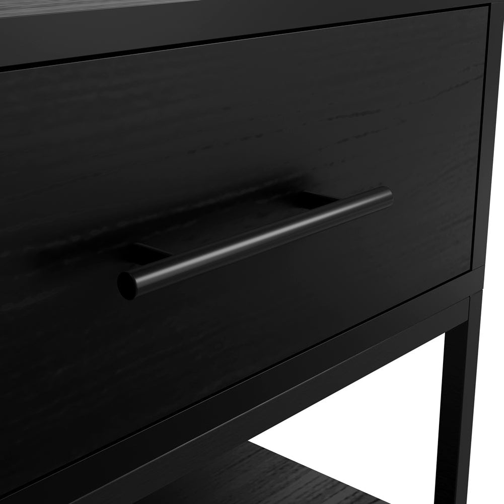 O&Co Borough Bedside Cabinet in Matte Black