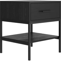 O&Co Borough Bedside Cabinet in Matte Black