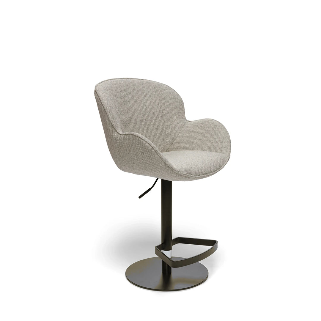 Butterfly Cream Monza Adjustable Barstool - Anodic Brown