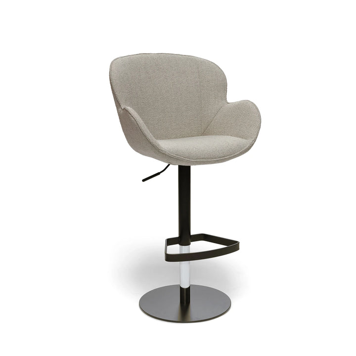 Butterfly Cream Monza Adjustable Barstool - Anodic Brown