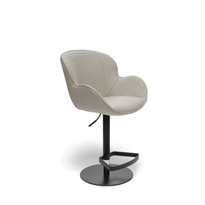 Butterfly Cream Monza Adjustable Barstool - Black