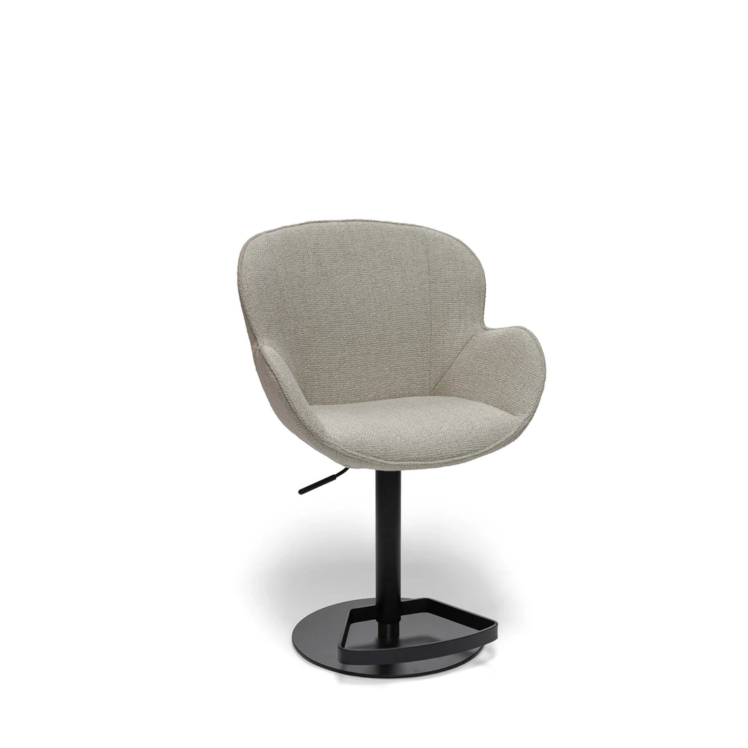 Butterfly Cream Monza Adjustable Barstool - Black