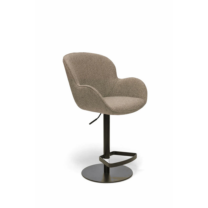 Butterfly Taupe Monza Melange Adjustable Barstool - Anodic Brown