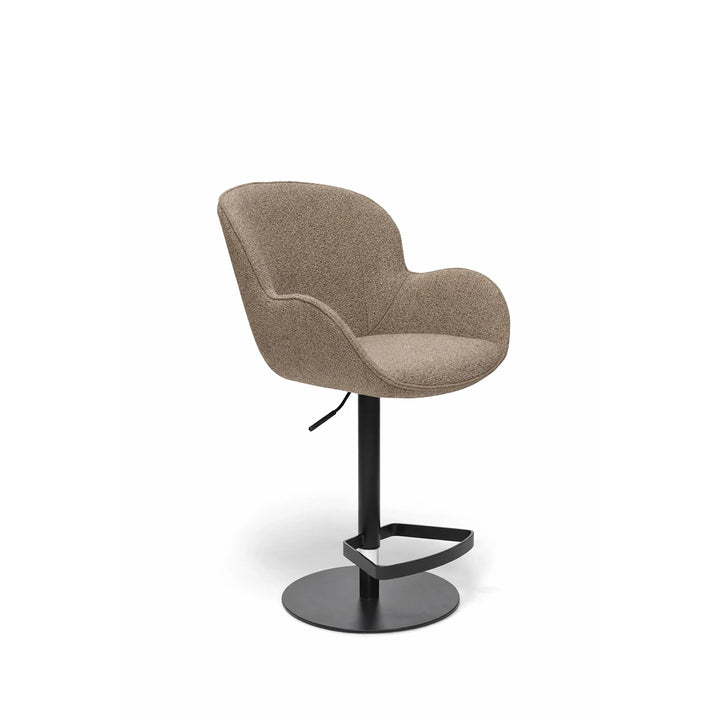 Butterfly Taupe Monza Melange Adjustable Barstool - Black