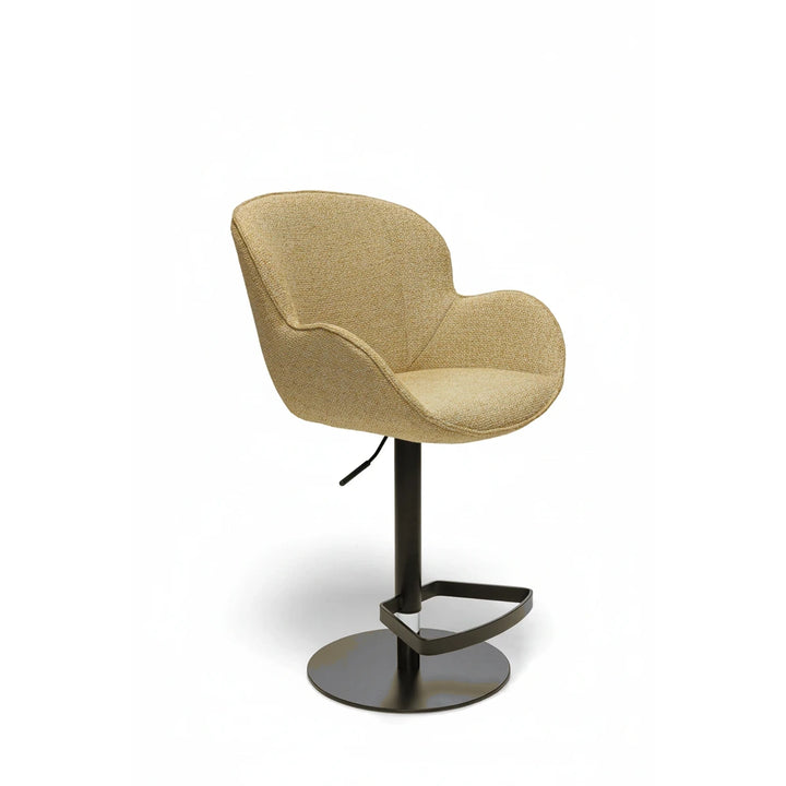 Butterfly Mustard Monza Melange Adjustable Barstool - Anodic Brown