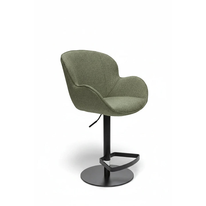 Butterfly Green Monza Melange Adjustable Barstool - Black