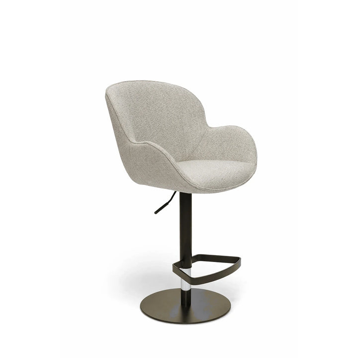 Butterfly Beige Monza Melange Adjustable Barstool - Anodic Brown