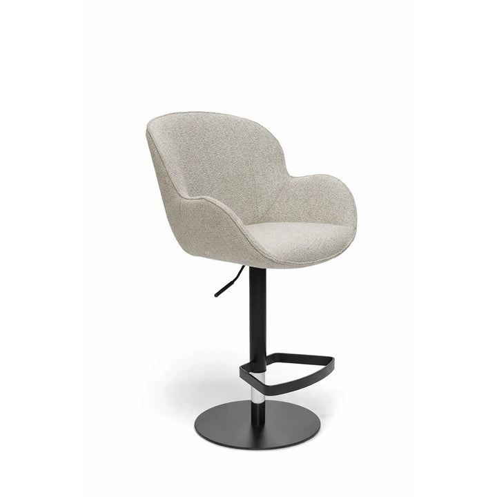 Butterfly Beige Monza Melange Adjustable Barstool - Black