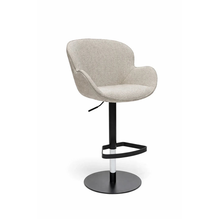 Butterfly Beige Monza Melange Adjustable Barstool - Black