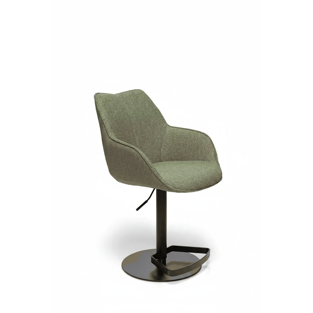 Kiq Green Monza Melange Adjustable Armchair Barstool - Anodic Brown
