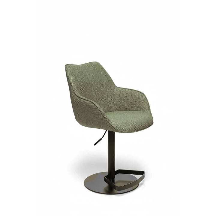 Kiq Green Monza Melange Adjustable Armchair Barstool - Anodic Brown