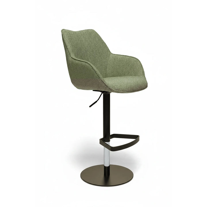Kiq Green Monza Melange Adjustable Armchair Barstool - Anodic Brown