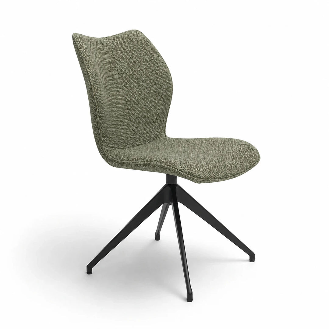 Kiq Green Monza Melange Swivel Dining Chair - Black