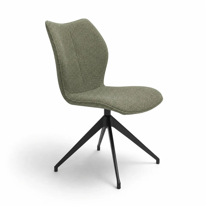 Kiq Green Monza Melange Swivel Dining Chair - Black