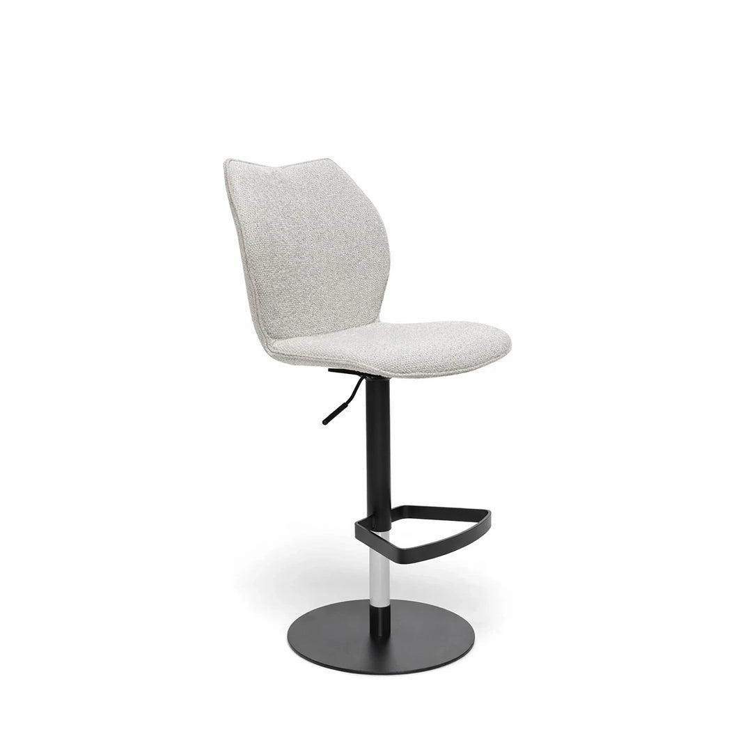 Kiq Cream Monza Adjustable Barstool - Black