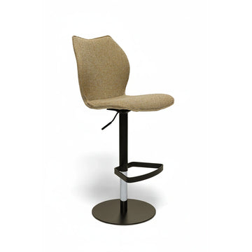 Kiq Mustard Monza Melange Adjustable Barstool - Anodic Brown