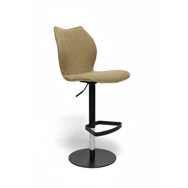 Kiq Mustard Monza Melange Adjustable Barstool - Black