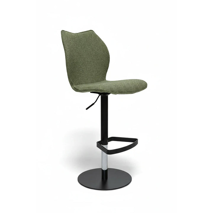 Kiq Green Monza Melange Adjustable Barstool - Black
